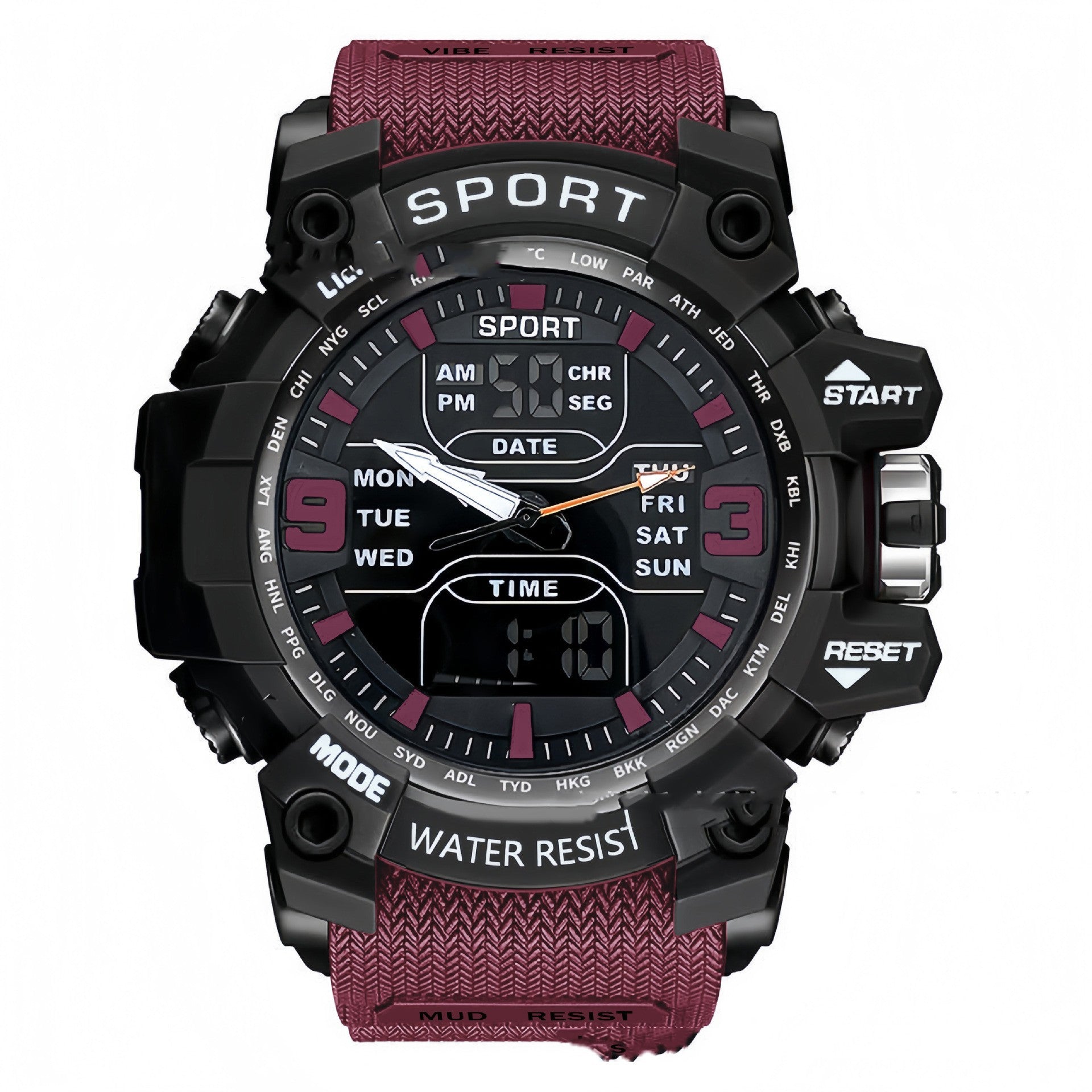 Stylish Black Technology Sports Electronic Watch