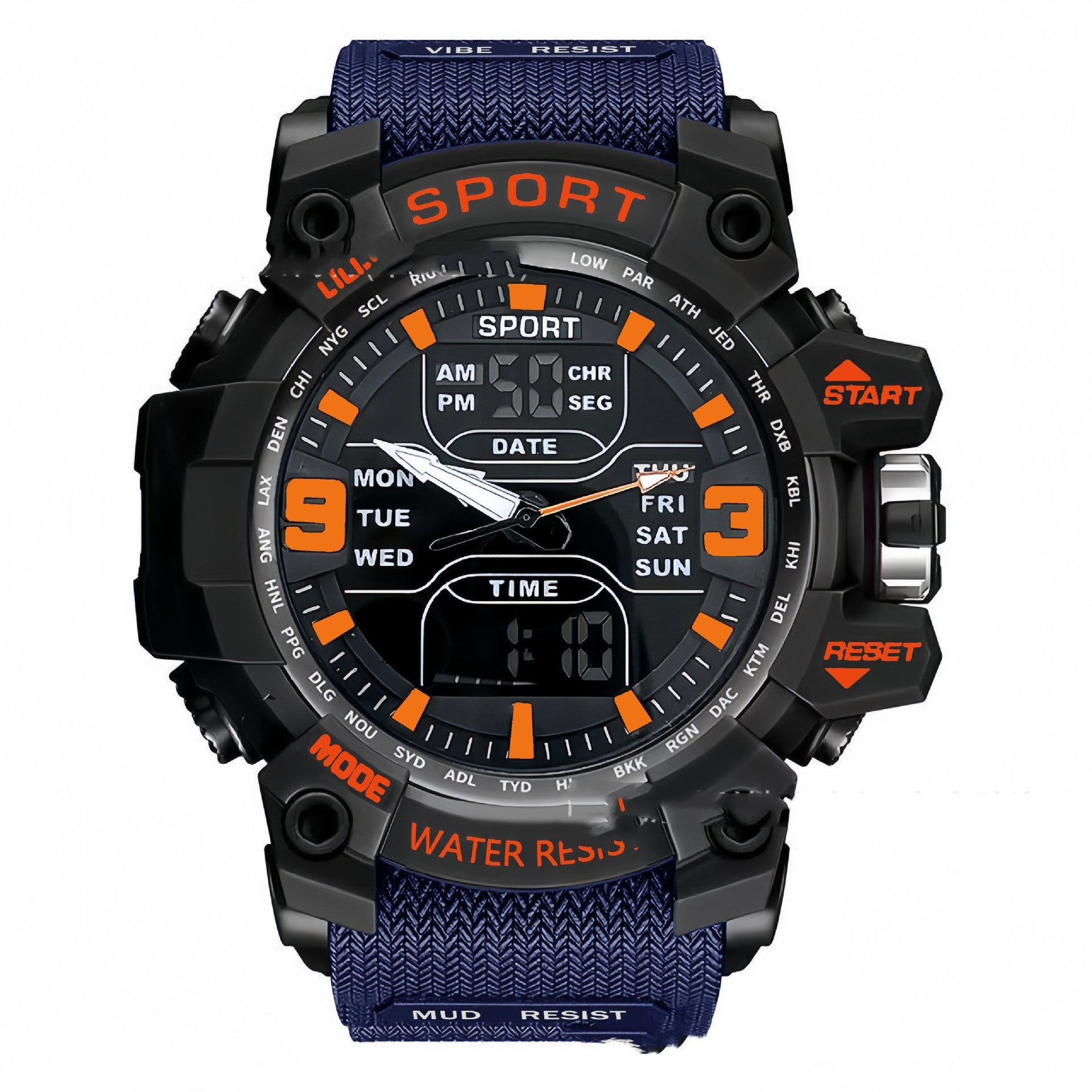 Stylish Black Technology Sports Electronic Watch
