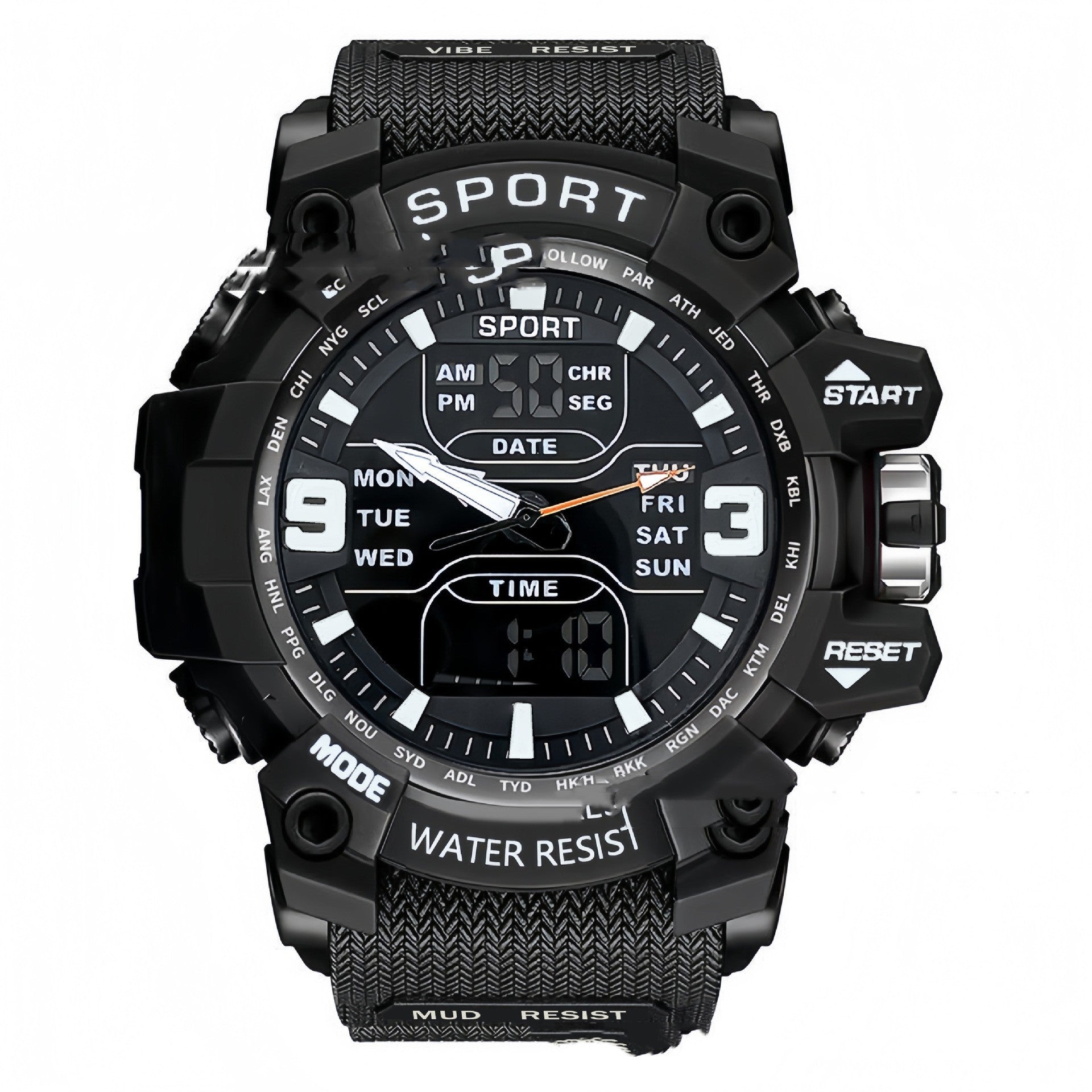 Stylish Black Technology Sports Electronic Watch