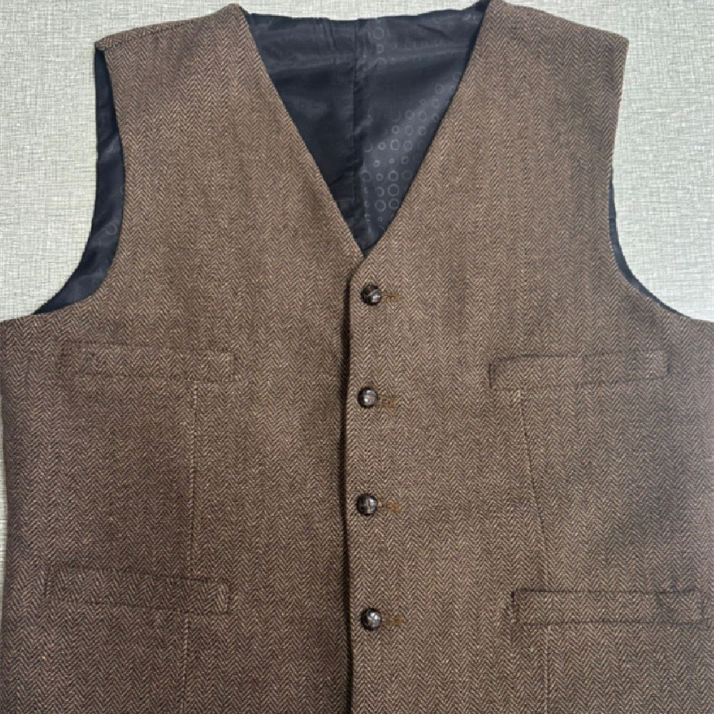 Fashion Casual Herringbone Men's Vest