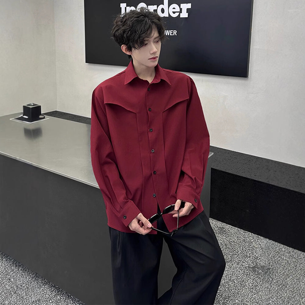 Men's Autumn Ruoshuai Long-sleeved Shirt