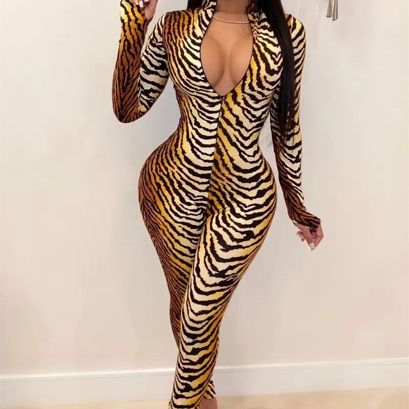 Halloween New Leopard Print One-piece Tights 3D Digital Printing