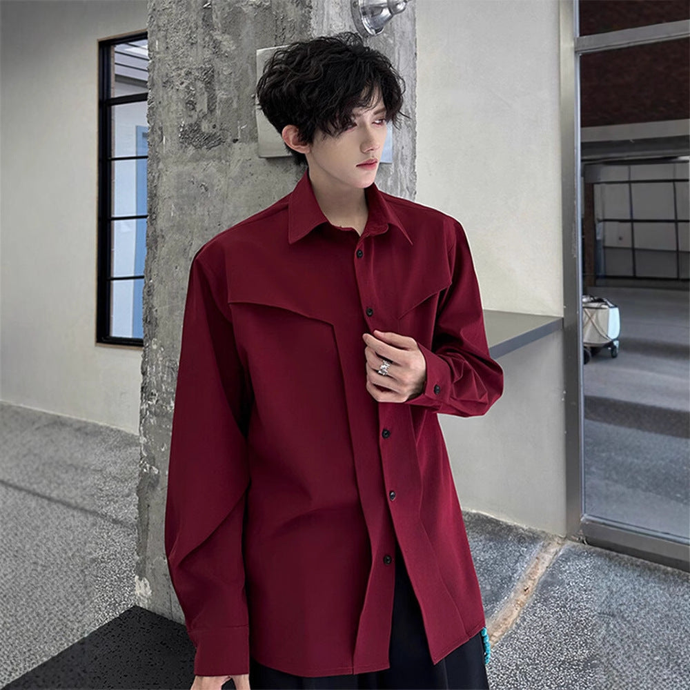 Men's Autumn Ruoshuai Long-sleeved Shirt