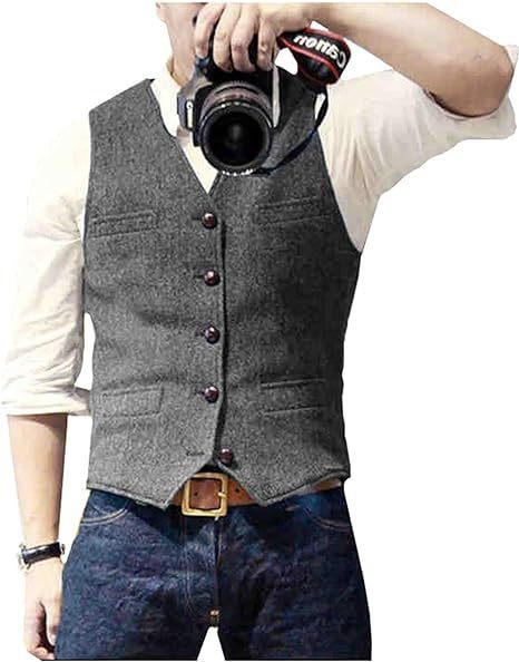 Fashion Casual Herringbone Men's Vest