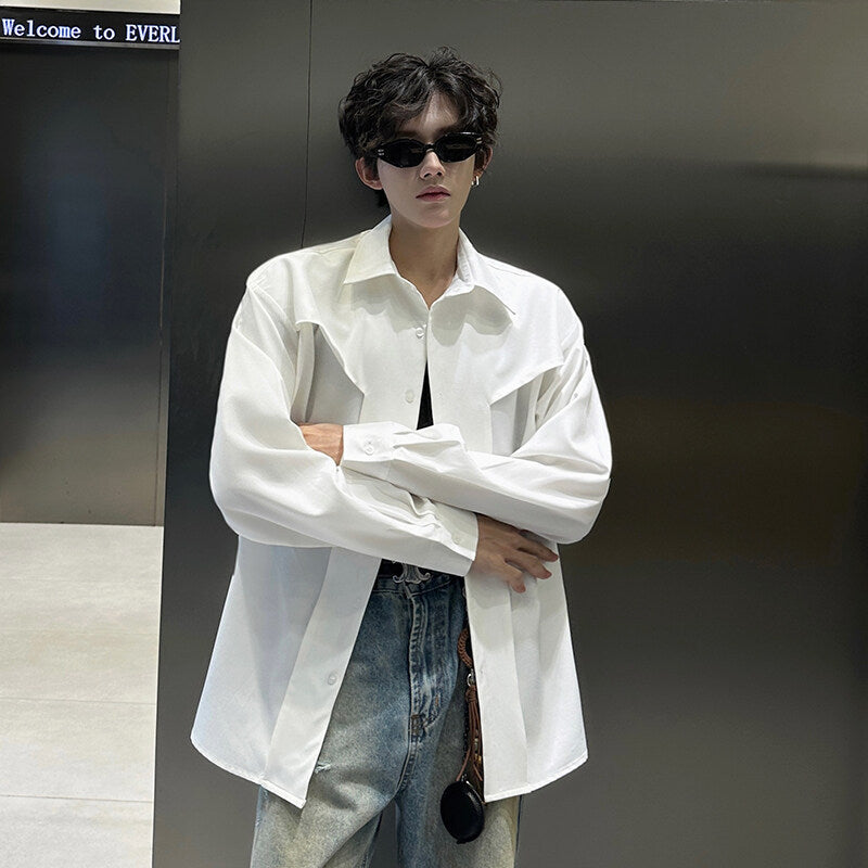 Men's Autumn Ruoshuai Long-sleeved Shirt