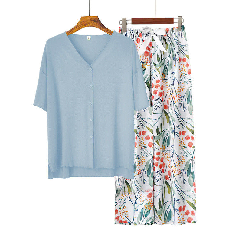 Modal Thin Pajamas Female Cotton Silk Home Clothing