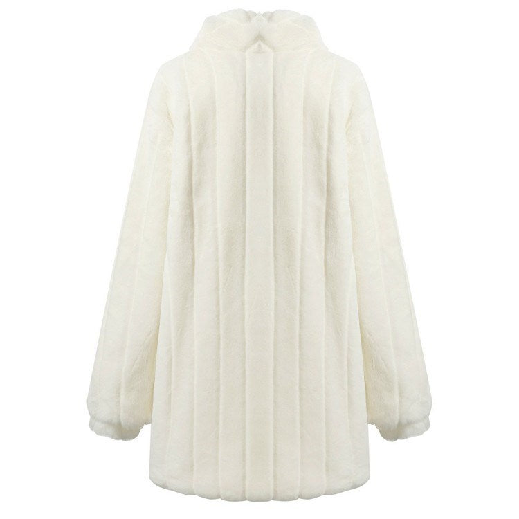 Coat White Winter Floral Jacket