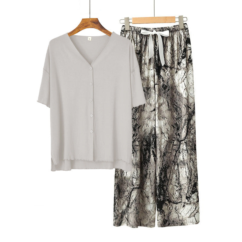 Modal Thin Pajamas Female Cotton Silk Home Clothing