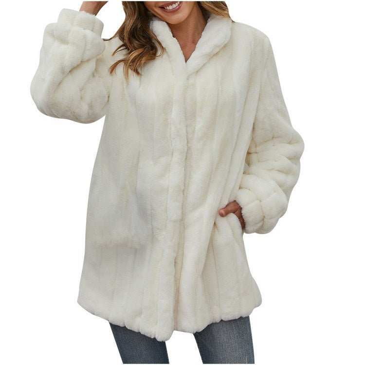 Coat White Winter Floral Jacket