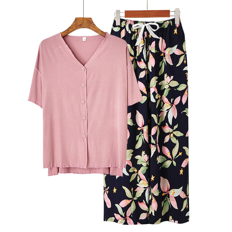 Modal Thin Pajamas Female Cotton Silk Home Clothing