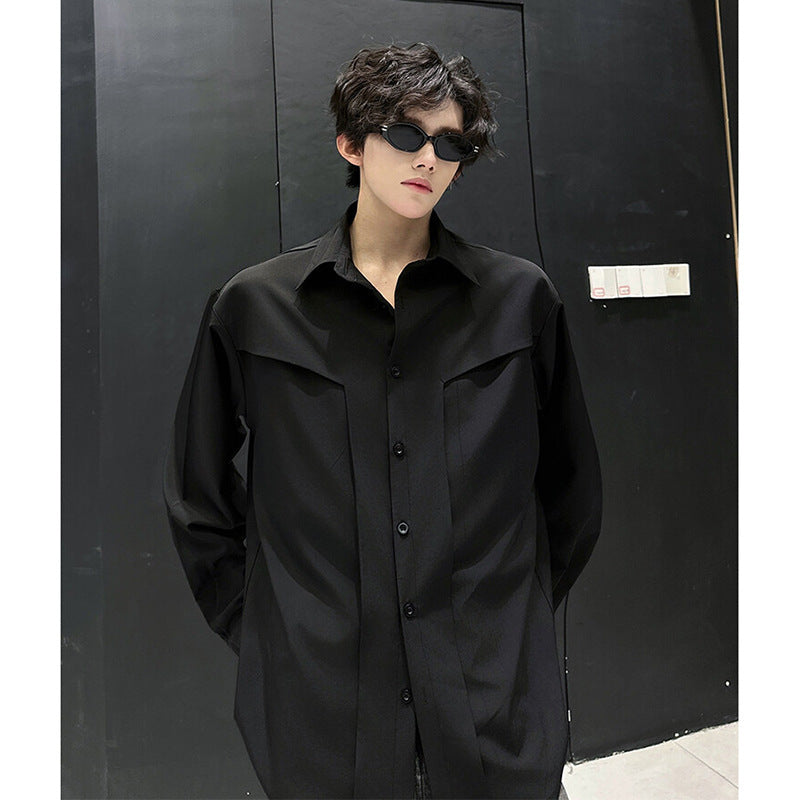 Men's Autumn Ruoshuai Long-sleeved Shirt