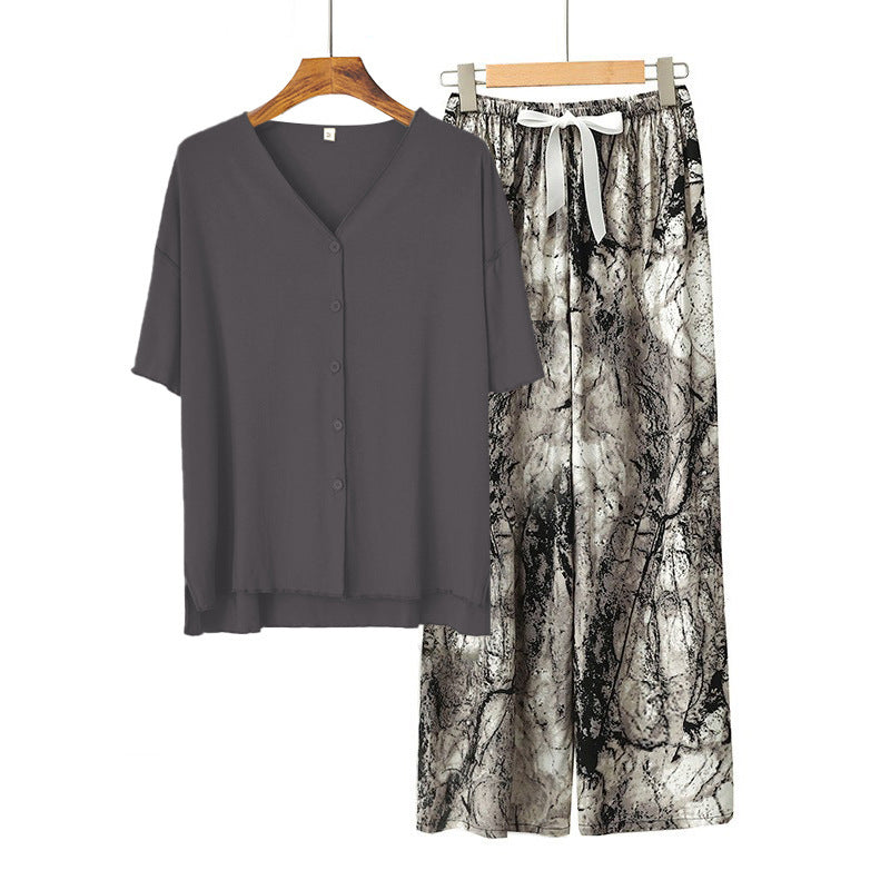 Modal Thin Pajamas Female Cotton Silk Home Clothing