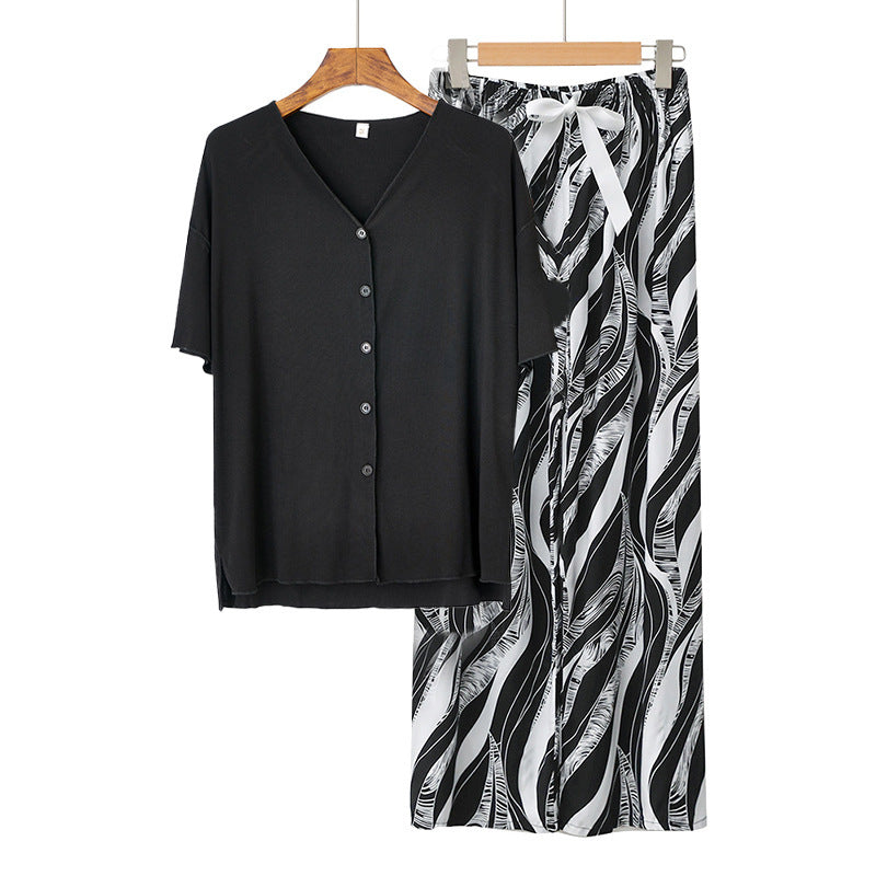 Modal Thin Pajamas Female Cotton Silk Home Clothing