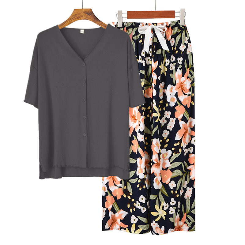 Modal Thin Pajamas Female Cotton Silk Home Clothing