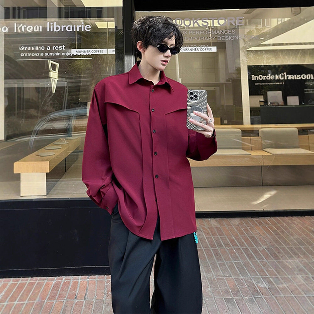 Men's Autumn Ruoshuai Long-sleeved Shirt
