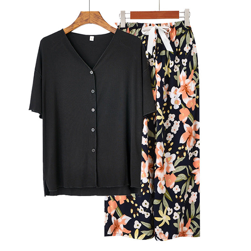 Modal Thin Pajamas Female Cotton Silk Home Clothing