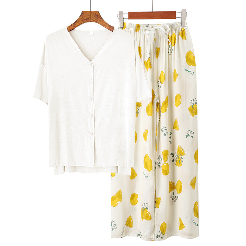 Modal Thin Pajamas Female Cotton Silk Home Clothing