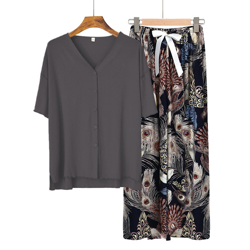 Modal Thin Pajamas Female Cotton Silk Home Clothing