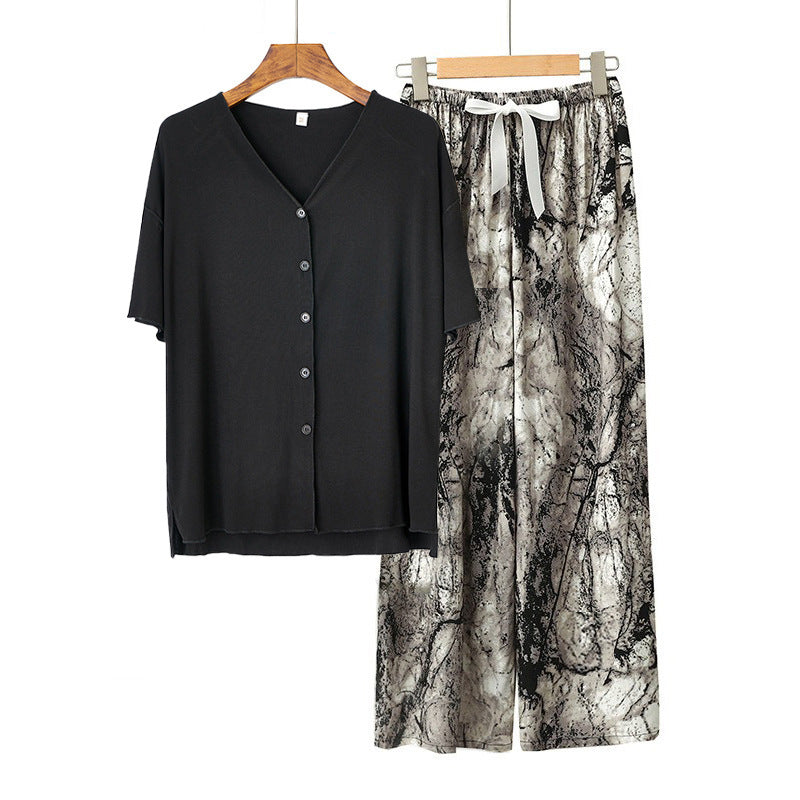 Modal Thin Pajamas Female Cotton Silk Home Clothing