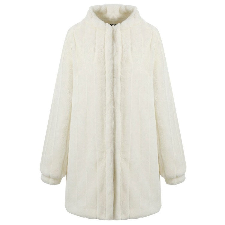 Coat White Winter Floral Jacket