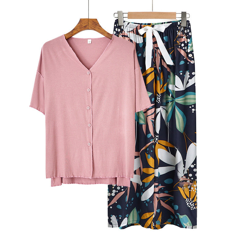 Modal Thin Pajamas Female Cotton Silk Home Clothing