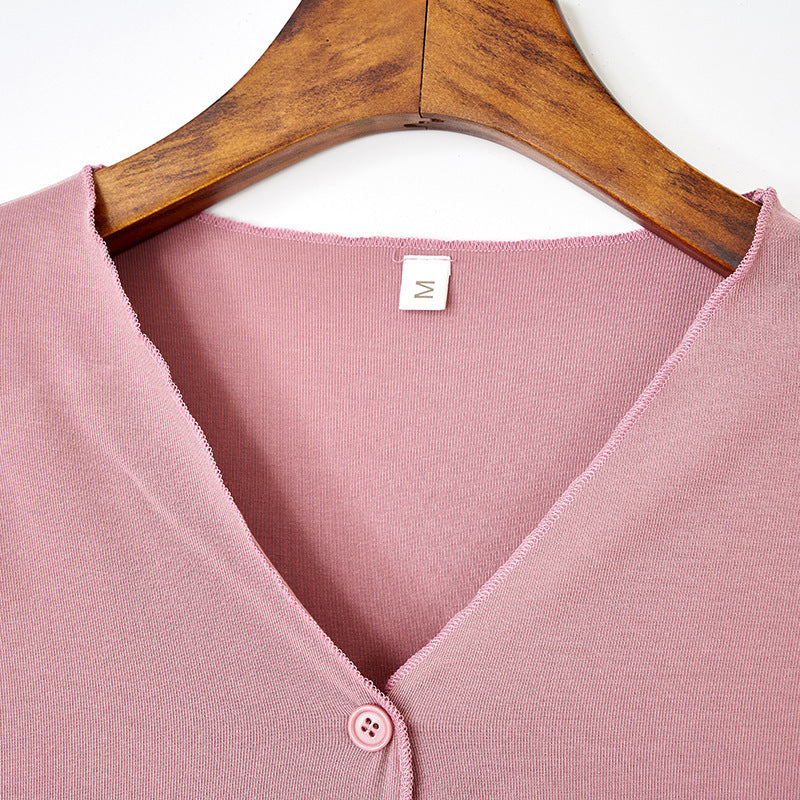 Modal Thin Pajamas Female Cotton Silk Home Clothing