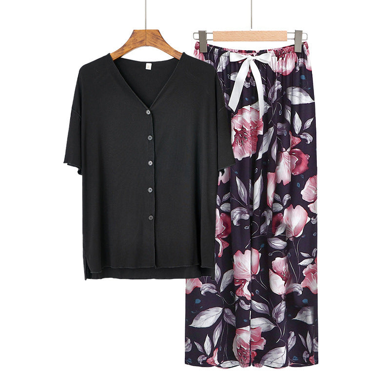 Modal Thin Pajamas Female Cotton Silk Home Clothing