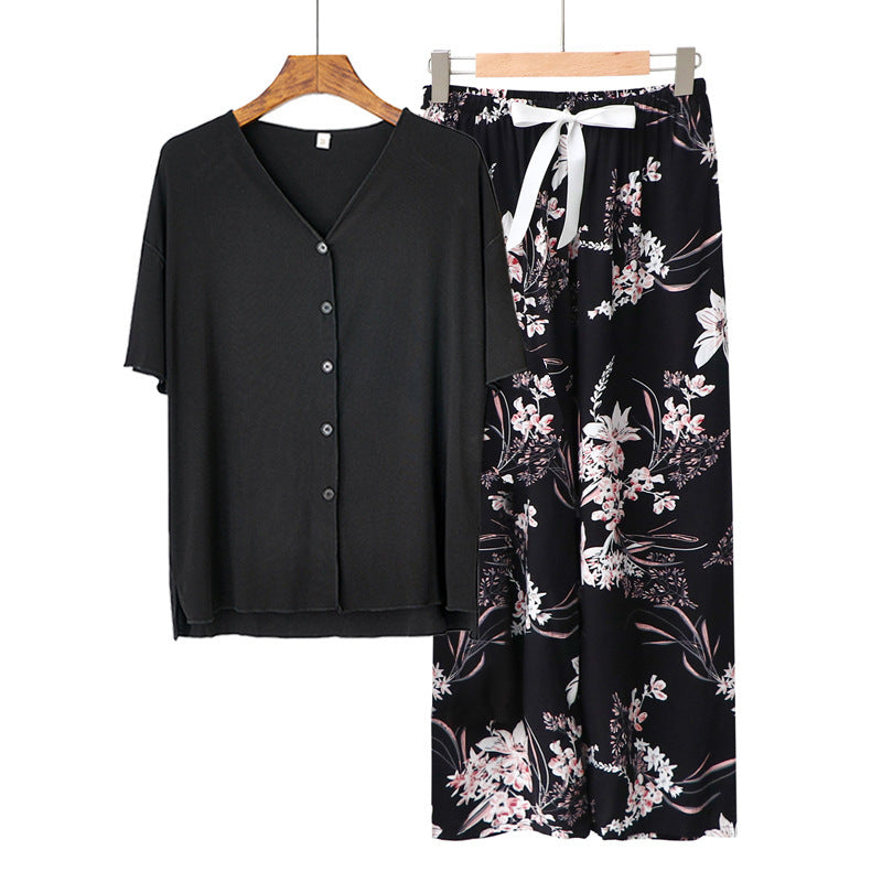 Modal Thin Pajamas Female Cotton Silk Home Clothing